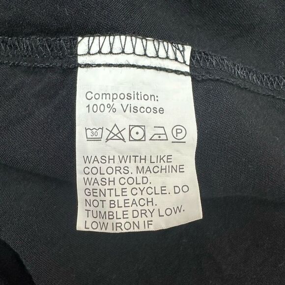 Kirundo Women's XL Sleeveless Blouson Maxi Dress Solid Black Casual Summer Basic - Picture 5 of 9